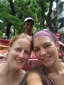 Cheryl and Tracy on cyclo in Ha Noi
